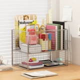 Настольная книжная полка для спальни, многослойная простая система хранения, книжный шкаф