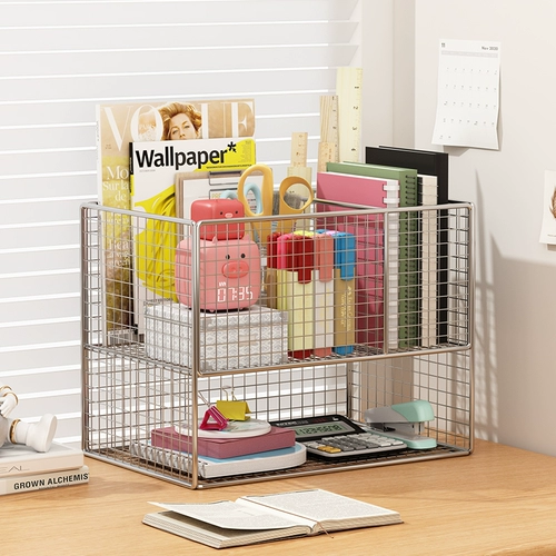 Настольная книжная полка для спальни, многослойная простая система хранения, книжный шкаф