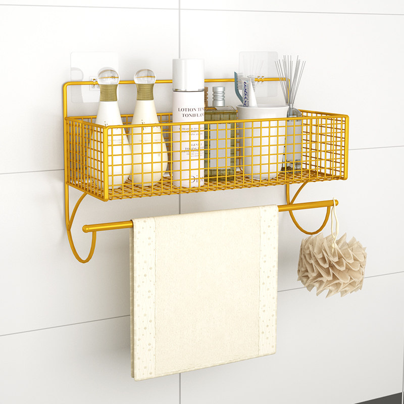 Dressing room Shelve Free Bathroom bathroom towels wall-mounted washstand Toilet Bath shower Bath Lotion