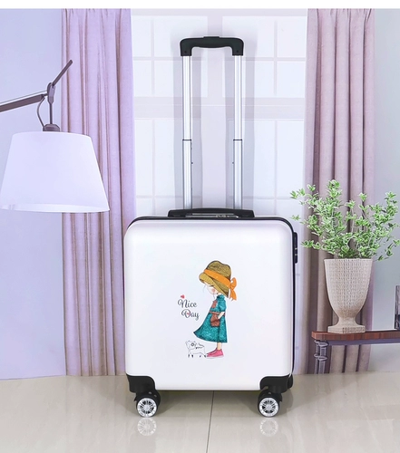 Милый маленький мультяшный чемодан подходит для мужчин и женщин, 18 дюймов, 20 дюймов