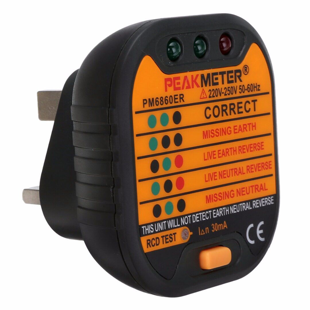 New PM6860ER Automatic Electric Socket Outlet Tester UK Plug