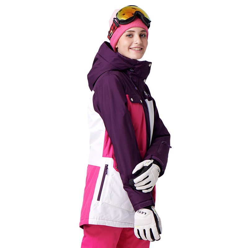 RUNNINGRIVER rushing female stitching ski suit outdoor windproof warm top A4023A7022 double board