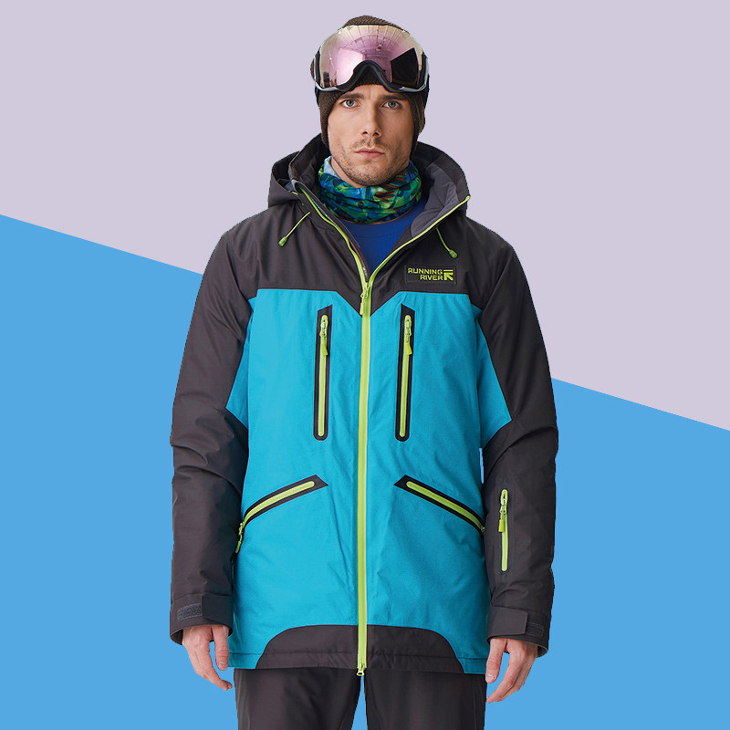 Running river running for men's winter outdoor double board ski suit windproof warm jacket A7009