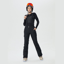 Runninjriver Running Women Winter Outdoor Warm Windproof Double Board Detachable Braces Ski Pants B8081