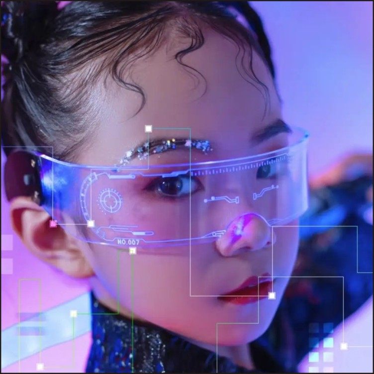 Children's Led Light-Up Glasses T-Stage Catwalk Cyberpunk Tech-Savvy Cool Sunglasses Boys and Girls Performance Accessories