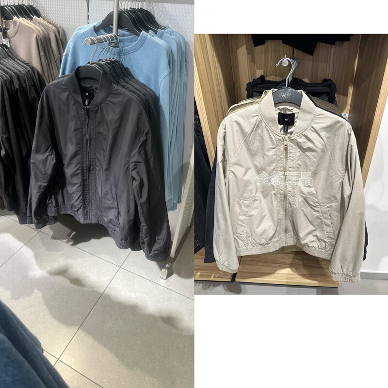 Authentic Store Product 1262261 Men's Jacket Summer New Fashion Nylon Pilot Stand Collar Coat