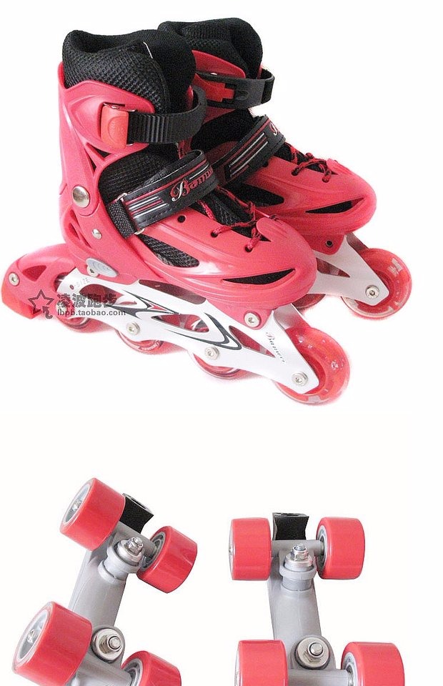 Wasnton/ Kids Roller Skate Shoes Single//Double Wheels Retractable Skateboarding Rollerblades Outdoor for Boys and Girls Pulley Shoes