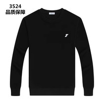 3524 black long-sleeved round neck sweatshirt Xinjiang high count cotton spring and autumn coat physical running pullover spring and autumn sweatshirt