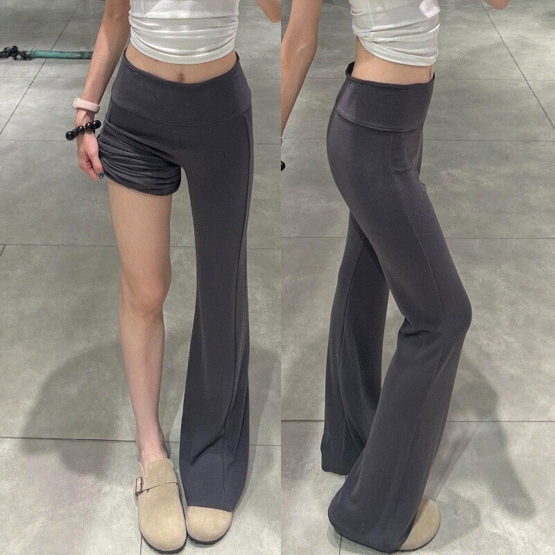 New Product~ Lulu Alternative~ Spring and Autumn Flared Yoga Pants with Hip-Lifting and Stretchy Fabric, Super Drapey, Makes You Look Slimmer and Longer Legs