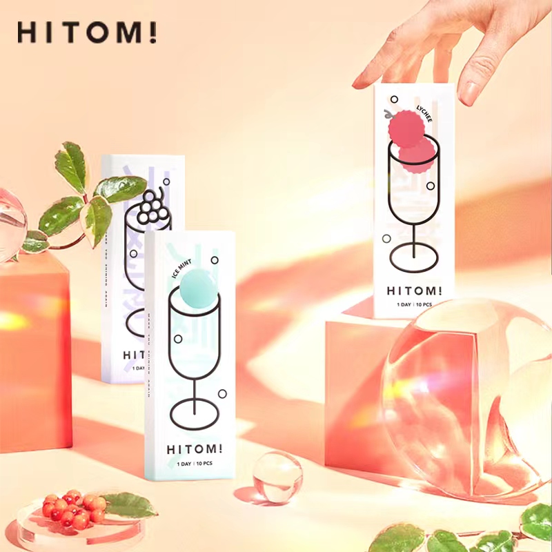 HITOMI希多蜜混血果酒美瞳日抛自然女大小直径隐形近视眼镜10片装