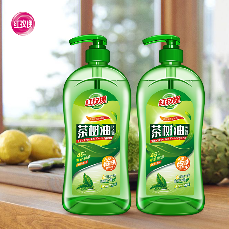 红玫瑰茶树油洗洁精1.16kg*2瓶