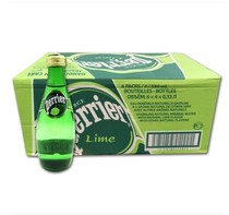 French imported perrier Paris water lime flavor mineral water 330ml * 24 full box special Beijing