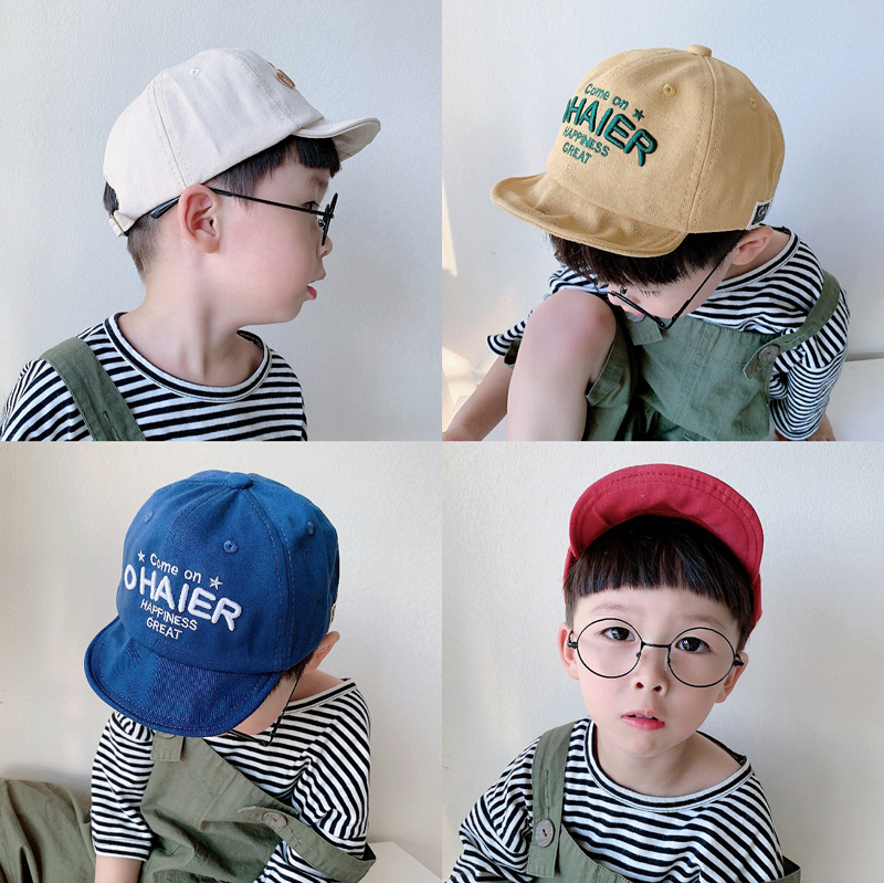 Baby hats spring and autumn boys and toddlers baseball caps girls casual sunscreen baseball caps Korean children's sunshade soft hats