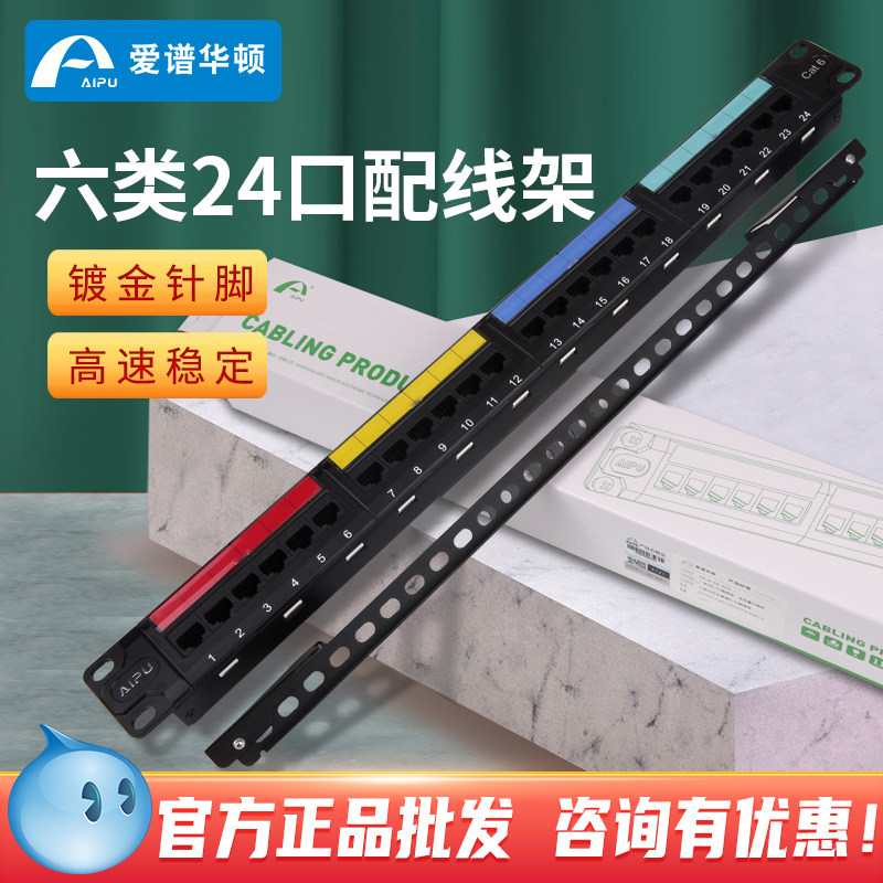 Epiphany Wharton AP-6-04-24X Class 6 24-Bit Unshielded RJ45 Patch Panel Metal Mesh Cable Management Stand