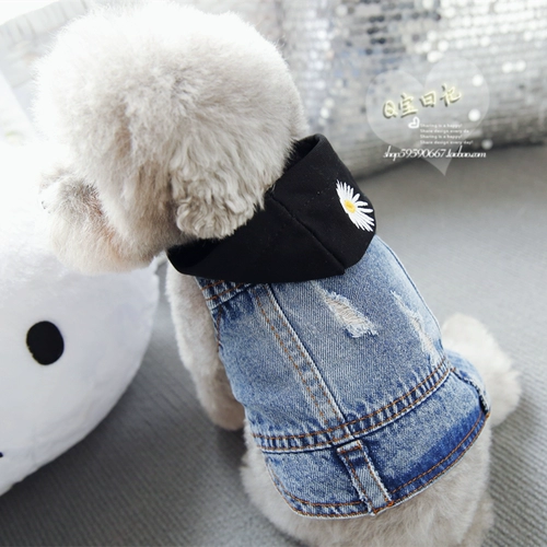 Pet Cat, чем медведь Сюенари, маленькая собака плюшевая одежда для собаки весна джинсовая джинсовая джинсовая велека