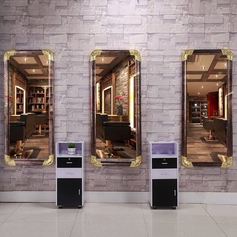 Mirror table, toilet, household frame, solid wood, European barber shop, wedding dress shop, web celebrity room, dyeing and ironing shop, dress mirror