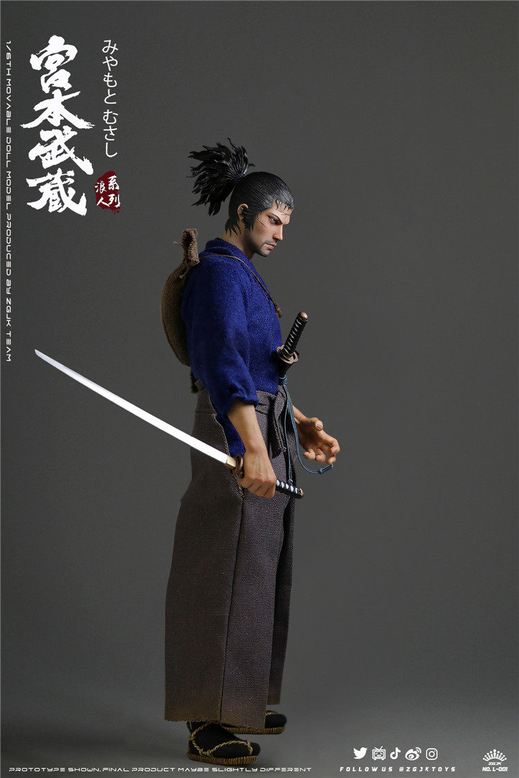 ZGJK TOYS Musashi Miyamoto 1/6 Action Figure Model Collection IN
