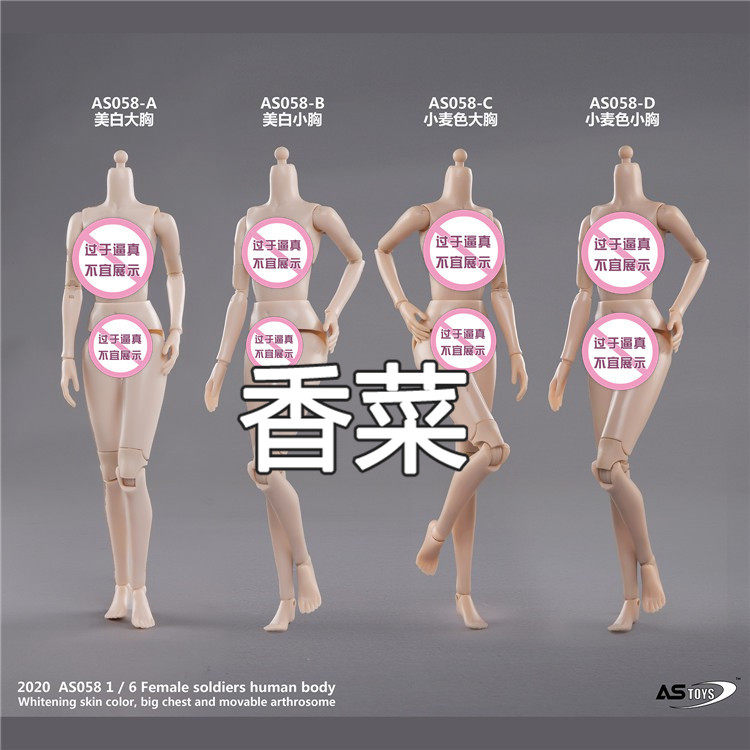 ASTOYS 1 6 female soldiers occasionally AS058 fastening of long type female vegan body