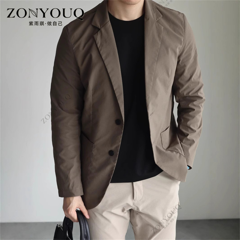 Men's Suits 2026 Autumn Casual Business Suits Simple Fashion Commuter Casual Suits Versatile Light Luxury High-End Jackets