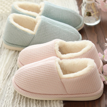 Bag heel maternity slippers Moon shoes Autumn and winter postpartum thickened velvet pregnant womens shoes Spring and autumn indoor soft-soled fluff warm