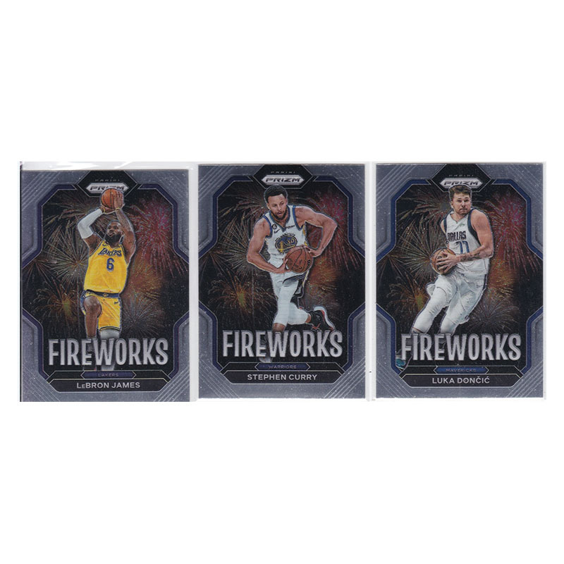 Star Players Lebron James Stephen Curry Doncic Fireworks Panini 22-23 Prizm