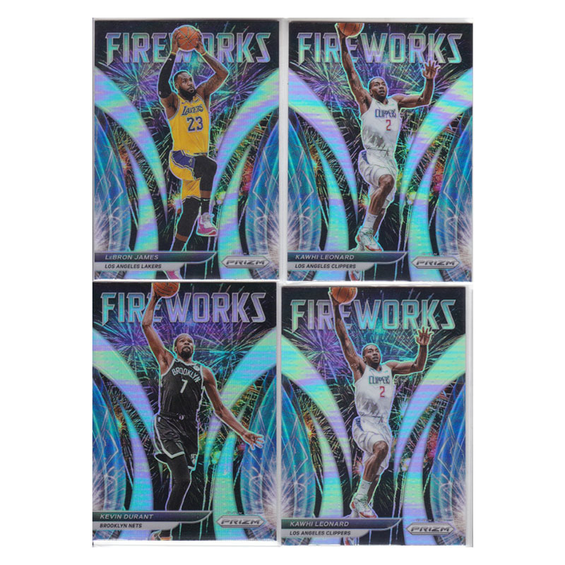 Star Cards: Lebron James, Paul George, Durant Silver Refractor Panini 21-22 Prizm