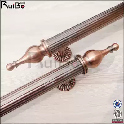 European imitation wood large door handle glass door handle stainless steel wooden door handle Hotel KTV luxury big handle