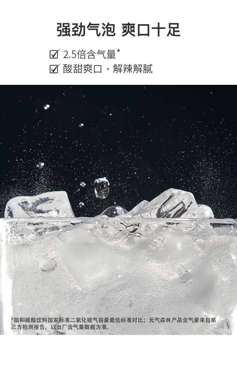 元気森林 0糖0脂0卡 苏打气泡水饮料 480ml*12瓶 图4