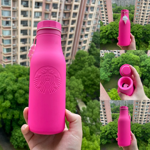 Starbucks, чайная чашка на день Святого Валентина, розовый термочехол из нержавеющей стали, кофейный стакан со стаканом, 2022, 473 мл