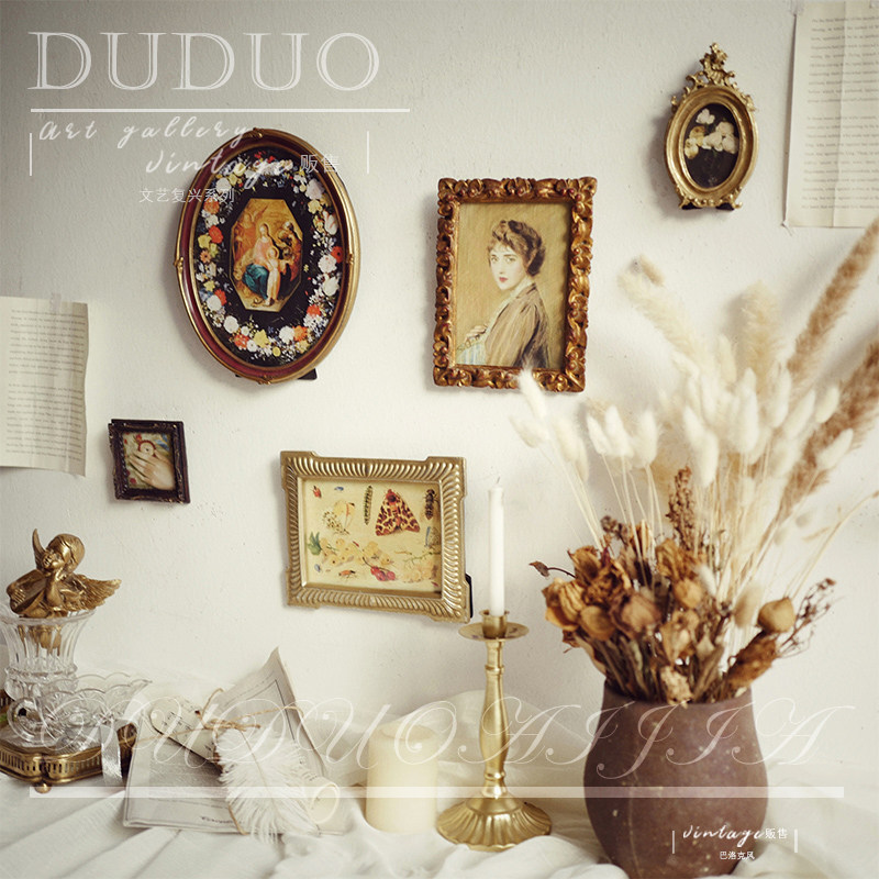 European light luxury retro decorative painting living room dining room American niche art hanging painting bedside wall decoration mural