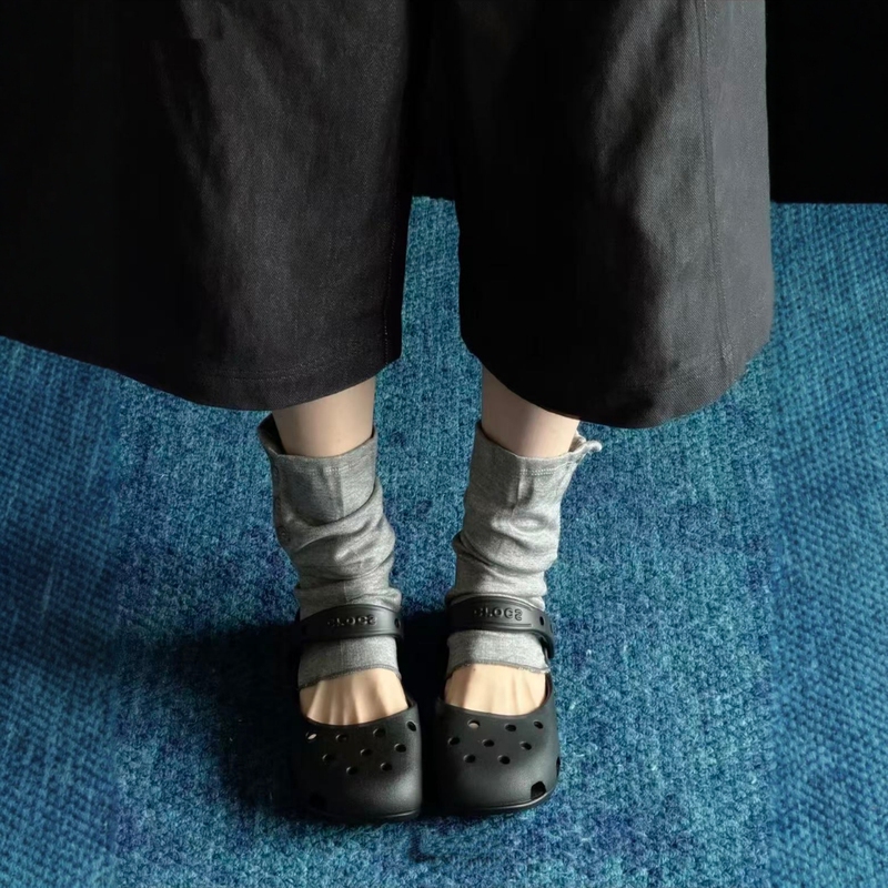 2026 Autumn Thin Sock Covers^ New Korean Style Bm Button Loose Mouth Footless Sock Covers Versatile Slimming Socks for Women 2026 Autumn Thin Sock Covers^ New Korean Style Bm Button Loose Mouth Footless Sock Covers Versatile Slimming Socks for Women