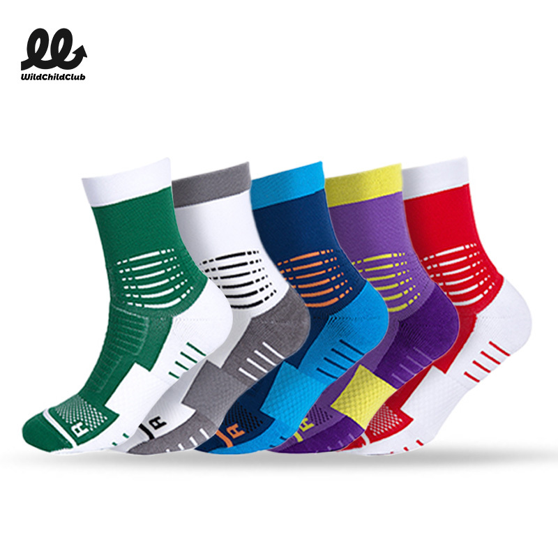 Wcc City Basketball Elite Socks Mid-Length Practical Professional Thickened Towel Bottom Breathable Training American Socks for Men