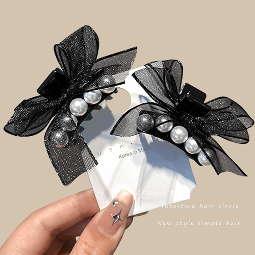 Заколка для волос с бантиком, изысканная маленькая заколка-крабик, челка, шпильки для волос, аксессуар для волос, коллекция 2023