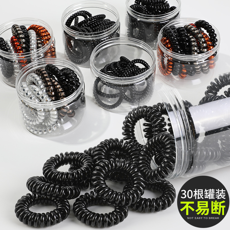 Phone Cord Hair Tie for Women, Small and Thin, Korean Style Hair Tie, Simple Hair Tie, Black Rubber Band, Wire Coil Hair Accessory Phone Cord Hair Tie for Women, Small and Thin, Korean Style Hair Tie, Simple Hair Tie, Black Rubber Band, Wire Coil Hair Accessory