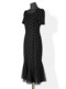 Hepburn-Style Black Dress for Women, Summer High-End Bodycon Long Dress, Banquet Fishtail Evening Dress, Polka Dot Little Black Dress