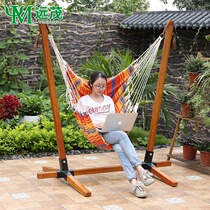 Yuanmao Net red anticorrosive wood swing outdoor courtyard solid wood rocking chair Villa room terrace outside hanging chair double rocking chair