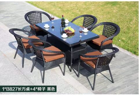 Bàn ghế ngoài trời giải trí ban công mây bàn bốn ghế kết hợp ghế mây bàn cà phê ba mảnh quán cà phê phòng ăn - Bàn ghế ngoài trời / sân bàn ghế ngoài trời