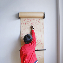 Nordic ins Net red hand-painted Studioroller scroll Kraft paper coffee shop studio message board drawing board