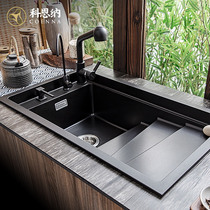 Coenna quartz stone sink single tank kitchen sink sink household granite table basin stepped