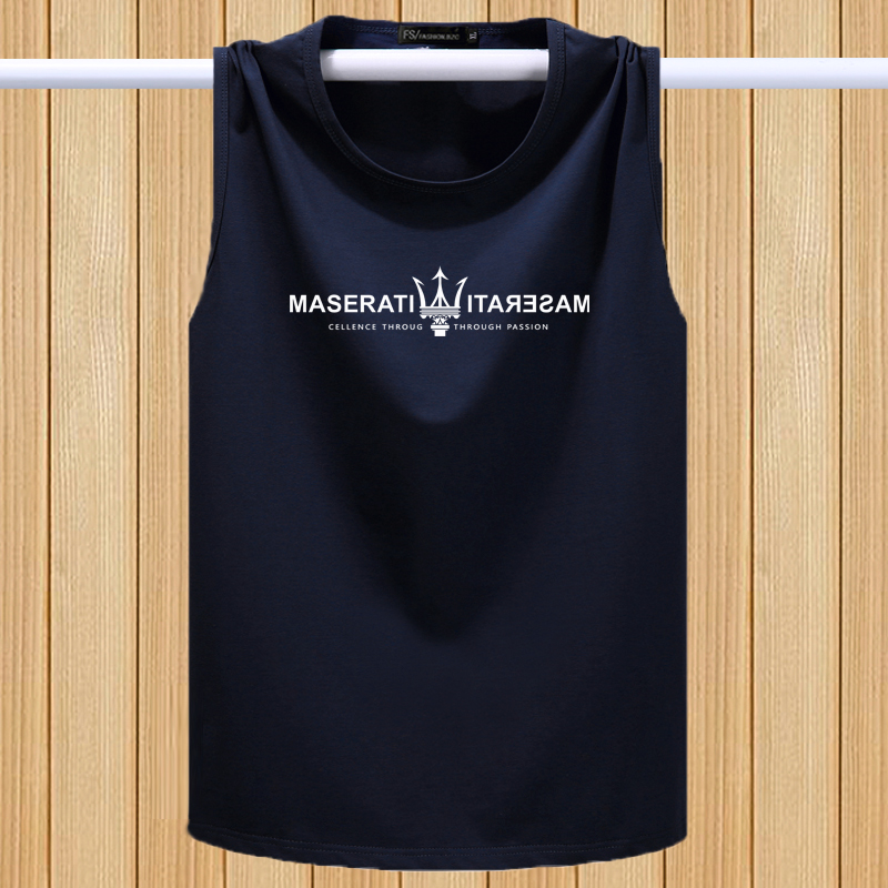 Nam vai miễn phí t-shirt lỏng thể thao mát mẻ áo bóng rổ bông tăng thở số vest triều vai chất béo