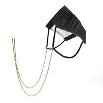 Glass chain female tide mask hanging chain hanging neck star same small fragrance decorated silver golden Korean rope