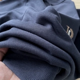 Брендовый демисезонный мужской лонгслив, изысканная толстовка, круглый воротник, с вышивкой