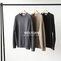 Lazy texture cotton waffle jacquard autumn winter mens fashion pullover sweater tide 6203