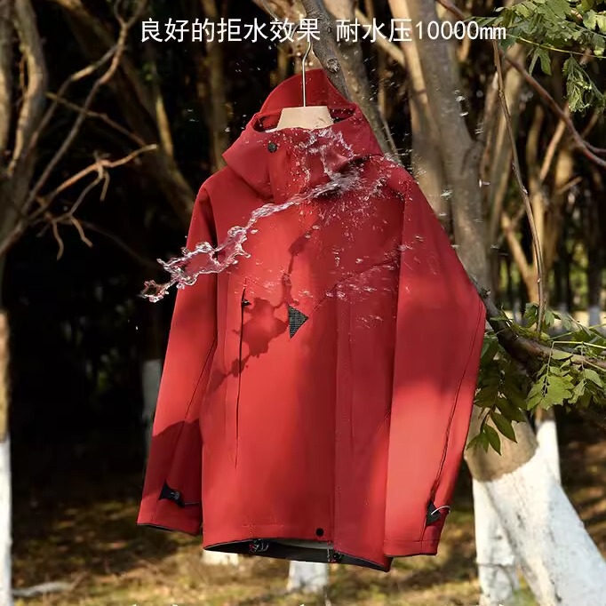 3m Reflective! Autumn and Winter Laminated Outdoor High-Strength Softshell Hooded Jacket for Men and Women