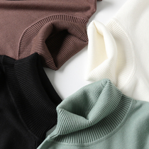 Can turn half high collar autumn and winter men turtleneck sweater Joker fashion solid color pullover bottomed knitwear men 6046
