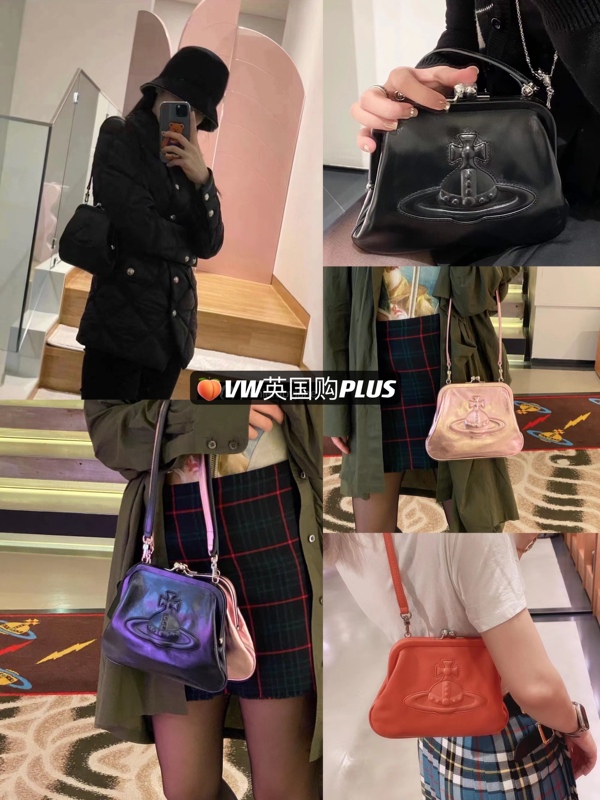 Vw Queen Mother Classic Large Saturn Calfskin Underarm Bag Handbag Crossbody Bag Large Dumpling Bag in Stock