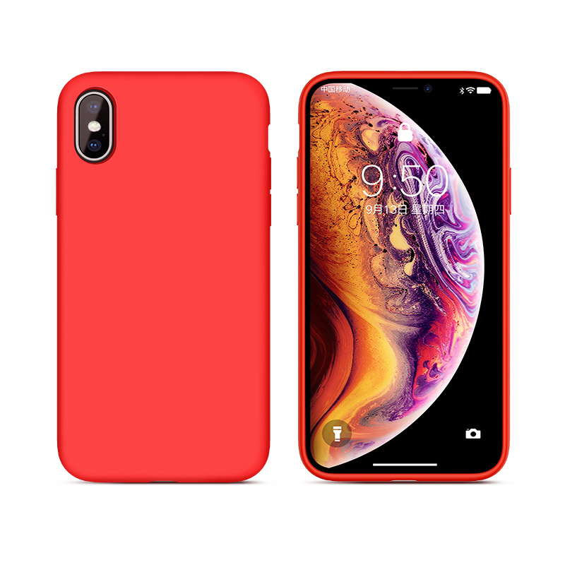 iPhoneXr手机壳液态硅胶苹果X新款纯色ins超火