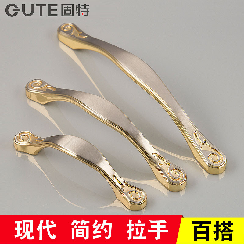 Gooter Hardware Gold golden drawer Overall cupboard cabinet door wardrobe Wardrobe Eurostyle Cabinet handles furniture accessories
