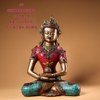 Return to Nepal craftsmanship of Sakyamuni Buddha statue ornaments, hand-inlaid gemstones, bronze Buddha statues for home entrances