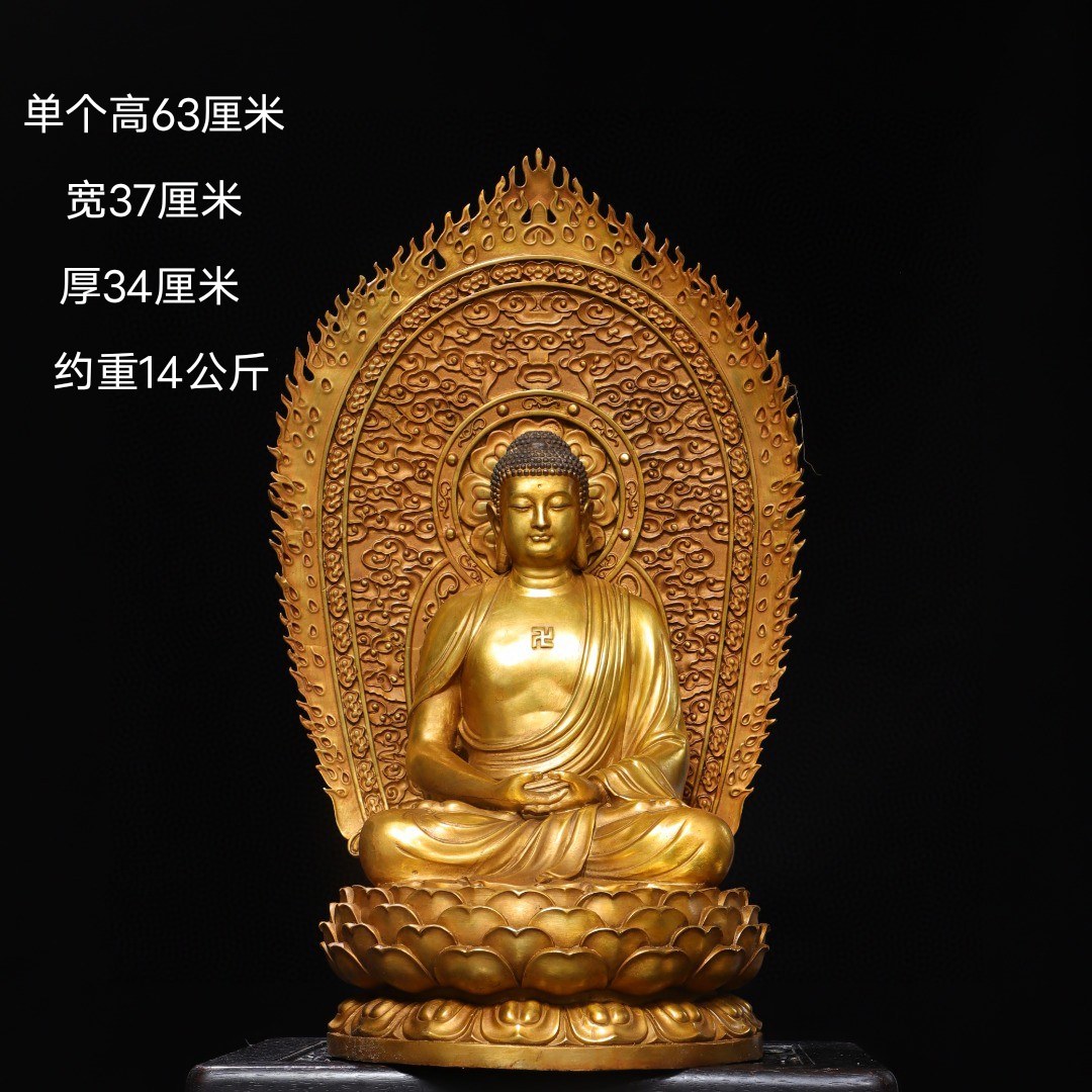 Antiques and miscellaneous collections, the Great Sun Tathagata Buddha, pure copper Guanyin bronze ware, Buddhist household Buddhist halls, various Buddha statues and ornaments